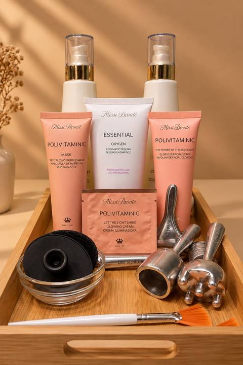 Productos y ritual de tratamiento facial en Ámbar Estética